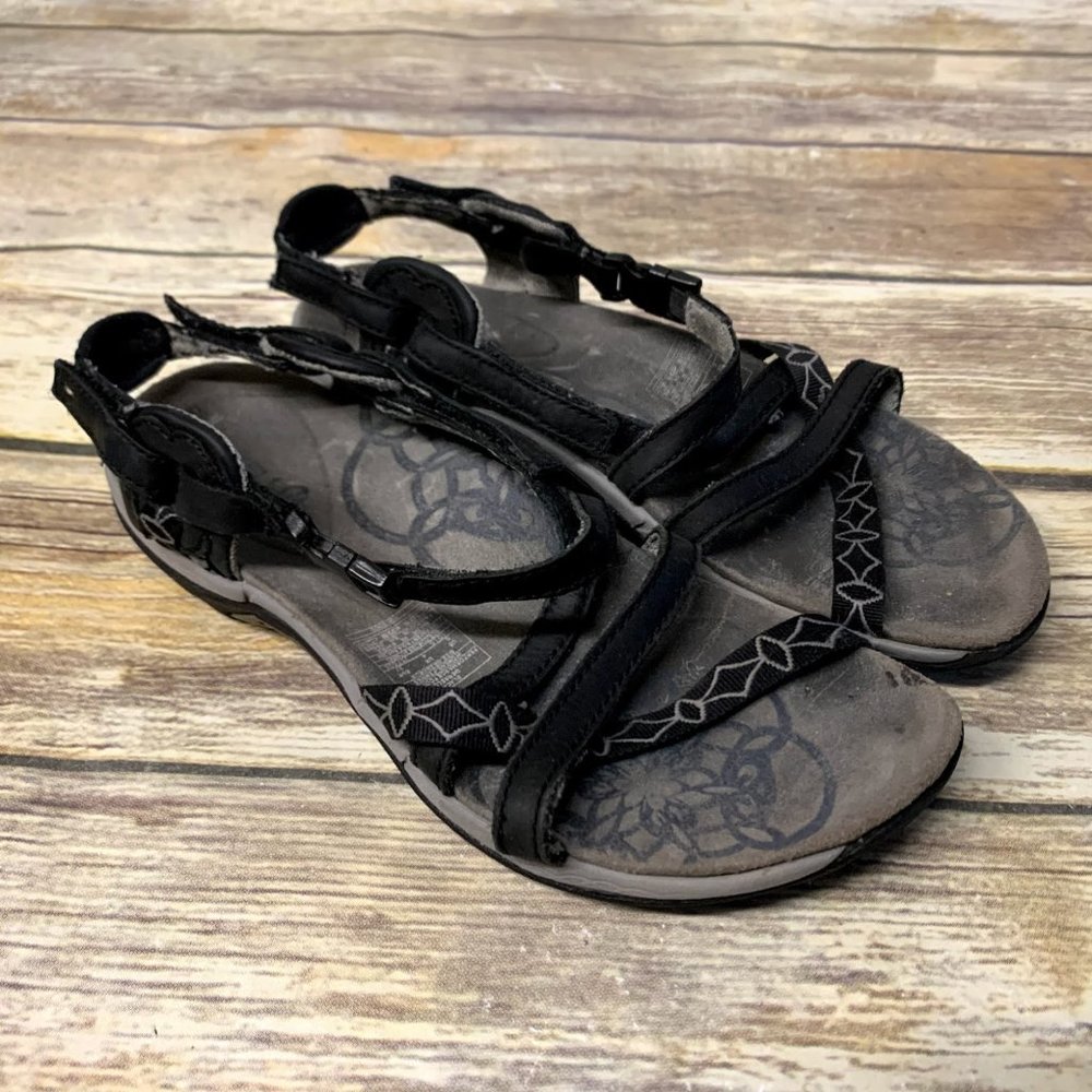 Merrell Black Leather Performance Strappy Sandals - image 1